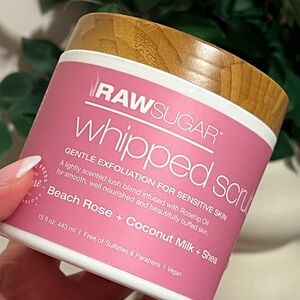 RAW SUGAR • WHIPPED SCRUB - BEACH ROSE + COCONUT MILK + SHEA • NEW